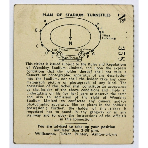 16 - 1957 FA Cup Final Ticket Aston Villa v Man Utd. This is an original used ticket for the 1957 FA Cup ... 