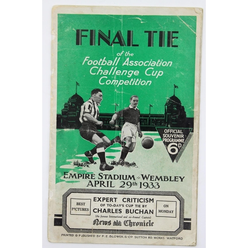 18 - 1933 FA Cup Final Programme, Everton v Man City.