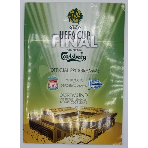 24 - UEFA Cup Final Liverpool v Deportivo 2001. Excellent condition 66 page official programme for the UE... 