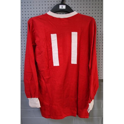 47 - GEORGE BEST 1967/68 MATCH WORN #11 MANCHESTER UNITED HOME JERSEY WITH MEMORABILIA
This incredible lo... 