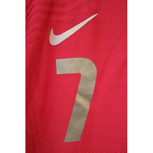 48 - CRISTIANO RONALDO UEFA EURO 2020 MATCH WORN #7 PORTUGAL JERSEY
A Nike red #7 Portugal jersey which w... 