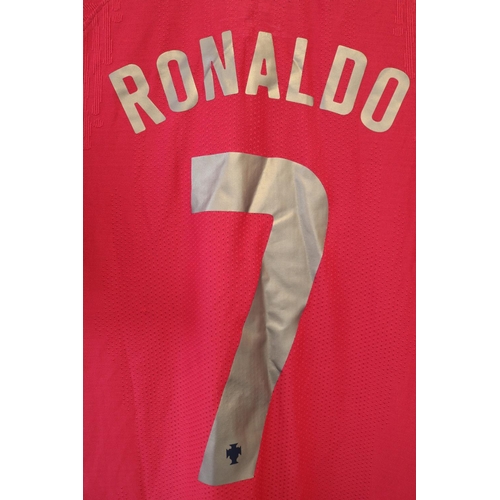 48 - CRISTIANO RONALDO UEFA EURO 2020 MATCH WORN #7 PORTUGAL JERSEY
A Nike red #7 Portugal jersey which w... 