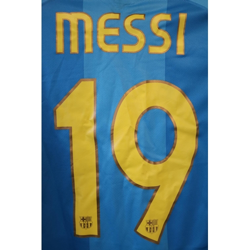 50 - LIONEL MESSI 2008/2009 MATCH WORN #19 BARCELONA AWAY JERSEY
Lionel Messi wore this number 