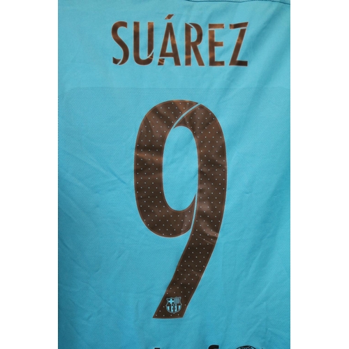 54 - LUIS SUAREZ SEPTEMBER 16TH 2015 CHAMPIONS LEAGUE MATCH WORN #9 BARCELONA JERSEY
Offered here is an a... 