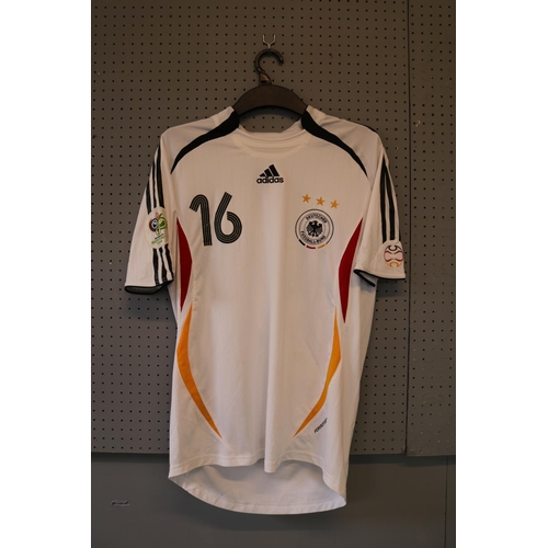 55 - PHILIPP LAHM JULY 8th, 2006 FIFA WORLD CUP MATCH WORN #16 GERMANY JERSEY
This Adidas #16 short sleev... 