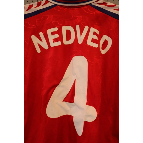 56 - PAVEL NEDVED UEFA EURO 1996 MATCH WORN #4 CZECH REPUBLIC JERSEY 
The Puma red #4 jersey was worn by ... 