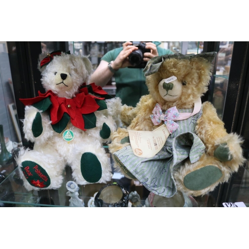 125 - Hermann Poinsettia Bear 201 & little Chicken Mummy 019 Limited Edition