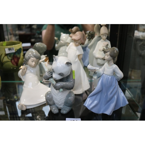 131 - Collection of Lladro figures to include Panda, Daisa Girl with Dove etc (5)