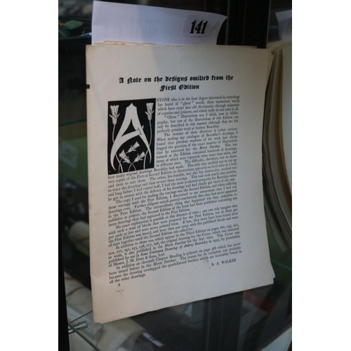 141 - Aubrey Beardsley (1872-98). Reproductions of the Fourteen designs omitted from the First Edition of ... 