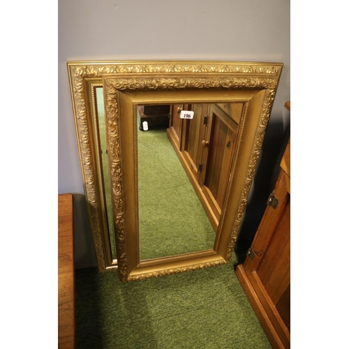 196 - 2 Gilt Framed wall mirrors