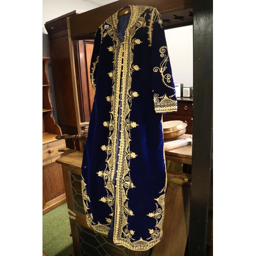 198 - Persian Navy Blue Velvet and gilded braid Wedding clothing