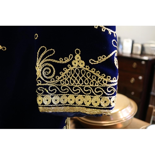 198 - Persian Navy Blue Velvet and gilded braid Wedding clothing