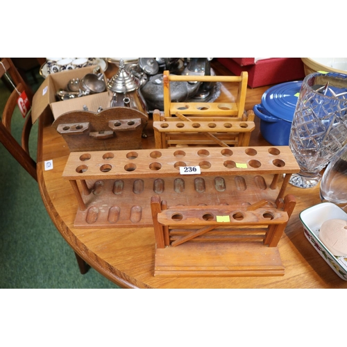 236 - Collection of assorted Wooden Pipe racks