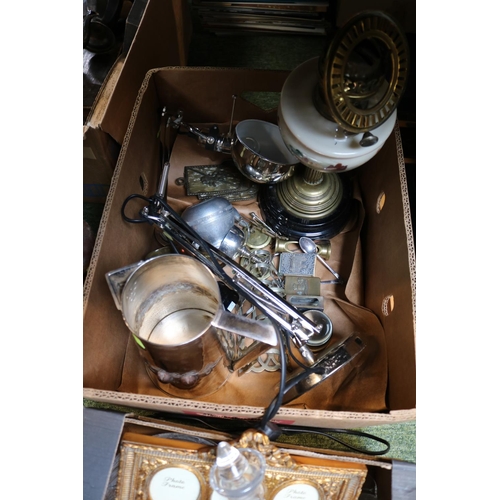 251 - 2 Boxes of assorted Silver plated ware and bygones