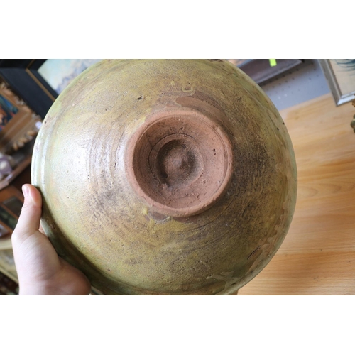 282 - European Terracotta Slip decorated bowl and another similar bowl