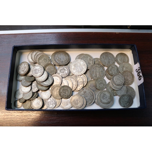 366 - Collection of 1940s and Earlier Silver British Coins 760g total weight