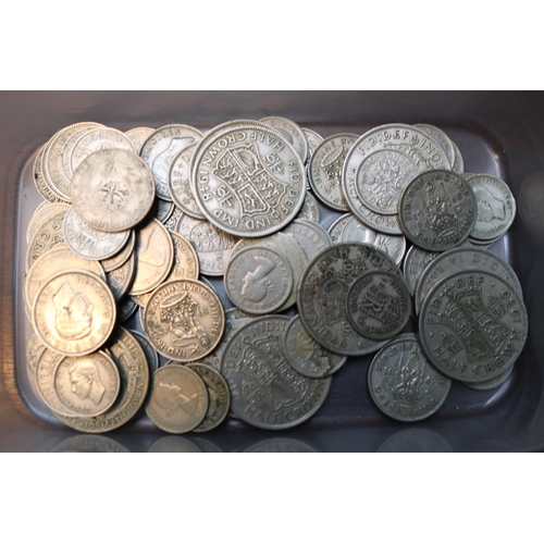 375 - Collection of Mainly Silver British Coins 430g total weight