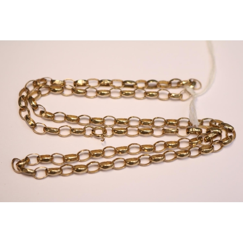 410 - 9ct Gold Hoop link Necklace 8.5g total weight 50cm in Length