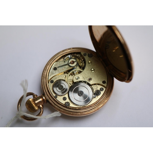 426 - European Gold plated ladies pocket watch with Roman numeral dial