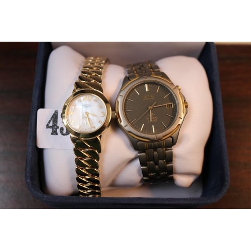 438 - Ladies Boxed Rotary Wristwatch and a Gents Seiko Kinetic Wristwatch