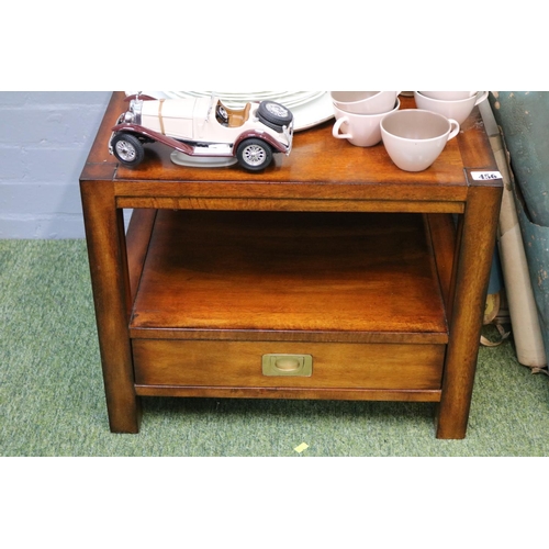 456 - Good quality Modern Square side table with single drawer to base