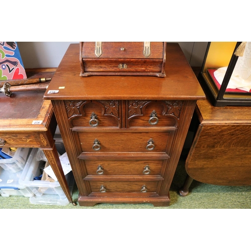 459 - Oak Old Charm Cabinet with Faux drawer front