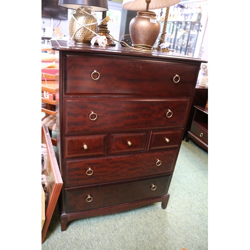 479 - Stag Chest of Seven Drawers with metal drop handles