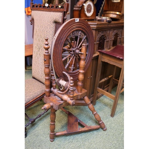 490 - Oak Country Spinning Wheel