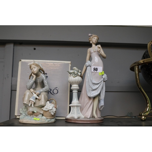 80 - Boxed Lladro Duck Seller 1267 & Lladro A Touch of Class (Dama Liberty) 5377