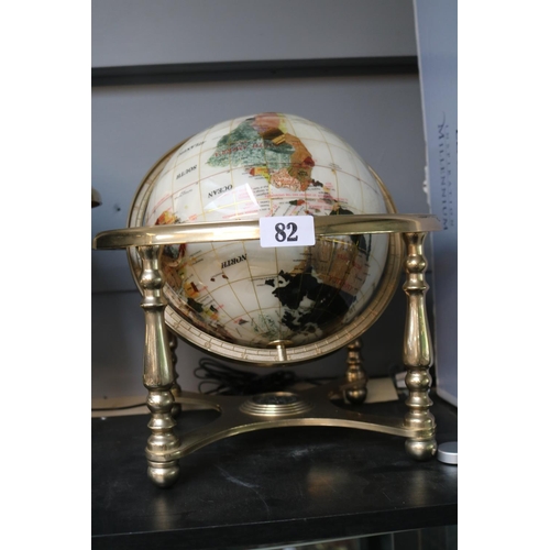 82 - Brass Desk Globe 30cm in Height