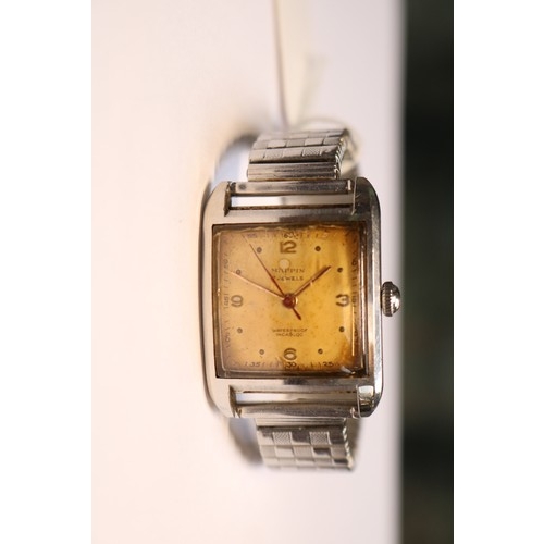 431 - Mappin & Webb 17 Jewel Inca bloc waterproof with Swiss made movement and expanding bracelet. 26mm ca... 