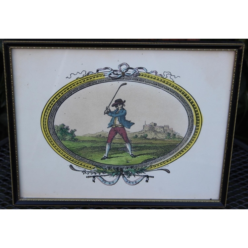 12 - Harrod's Ltd Edit Print Golfer & Edinburgh Castle c1930. A limited edition print numbered 168 from a... 