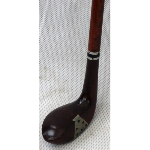 15 - Golf Sunday Stick Head Stamped with an Eagle. Wooden head, face with red, green and blue disk insert... 