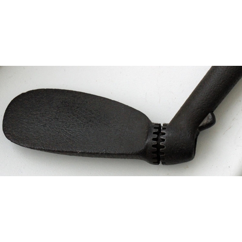17 - RARE Urquhart Adjustable Head Golf Iron c1890's. Mechanism working. Underlisting and no leather grip... 