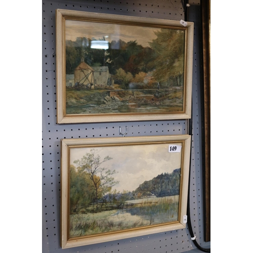 149 - Peter Buchanan 1860 - 1911. Pair of Framed watercolours entitled Daoune Castle Hill & Lake Windermer... 