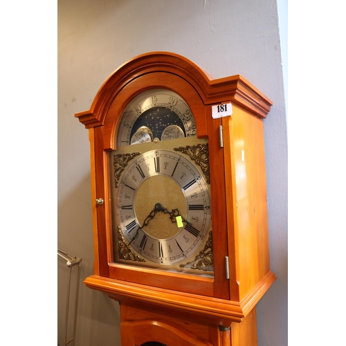 181 - 20thC Yew Longcase clock