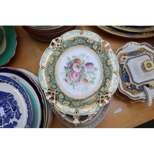 204 - Large collection of 19thC and Later English Dessert ware, Derby, Coalport, Worcester etc