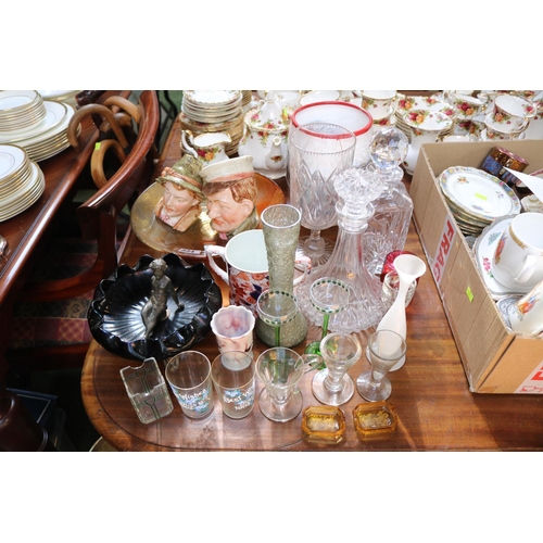 224 - Collection of assorted Glassware to include Pair of Bohemian Glass Ashtrays, Glory Art Glass Vase et... 