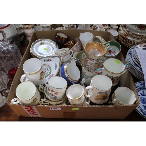 225 - Box of assorted Ceramic commemorative wares and 19thC and later ceramics