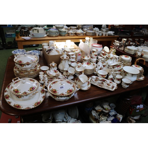 232 - Large Collection of Royal Albert Old Country Roses Dinner & Teaware