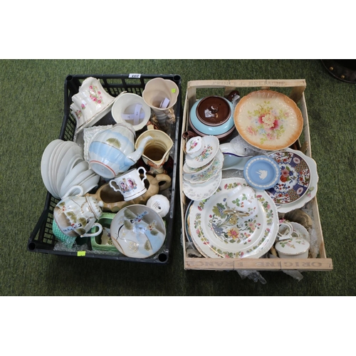 233 - 2 Boxes of assorted Ceramics to include Wedgwood, Clarice Cliff etc