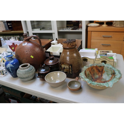 250 - Collection of assorted Studio Pottery