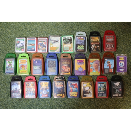 307 - Collection of Assorted Top Trumps to include, Chelsea, Indiana Jones, The Simpsons, Star Wars etc