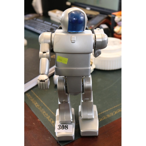 308 - Vintage Battery operated 1980s Sci-Fi Walking Toy Robot