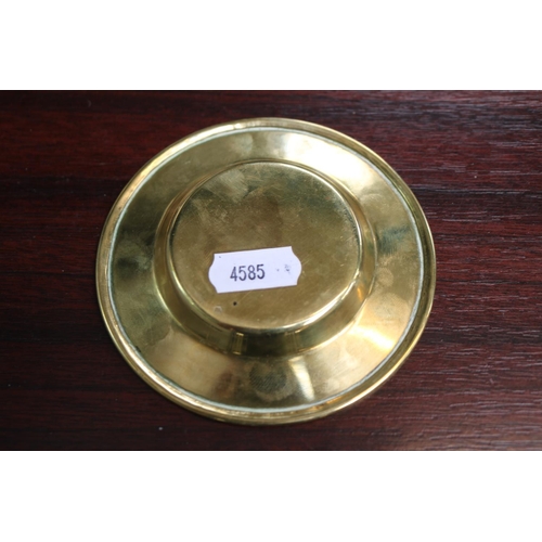 31 - Local Interest: The Bridge St Ives Hunts Brass Souvenir dish. 10cm in Diameter