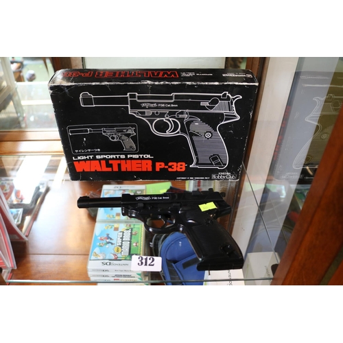 312 - Boxed 1982 Yonezawa Hobby Club Japan Walther P-38 German World War 2 model BB gun