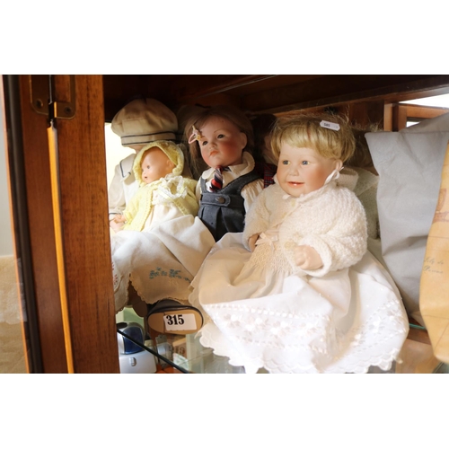 315 - Collection of assorted collectors dolls