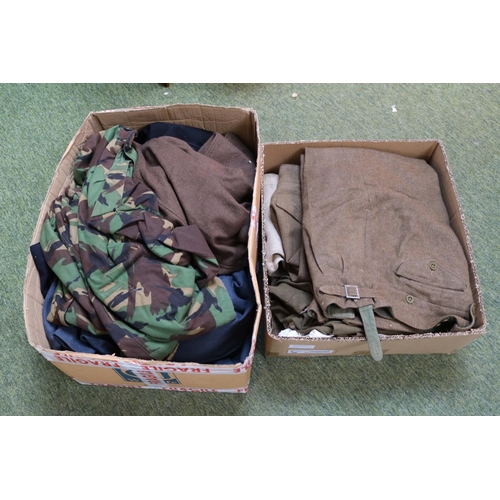 328 - 2 Boxes of Assorted Military and other clothing