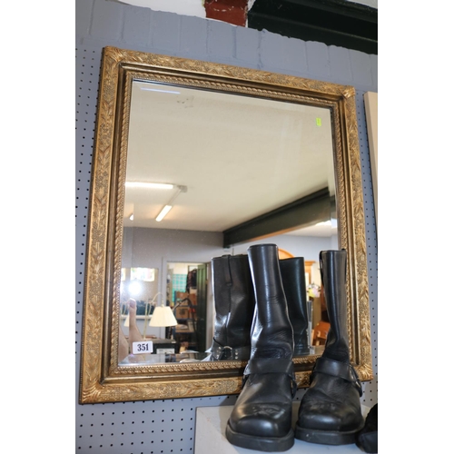 351 - Gilt Framed bevel edge Mirror