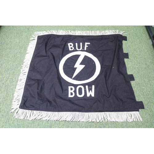 365 - Oswald Mosley Type British Union of Fascists (B.U.F) Bow Banner / Standard, large double sided cloth... 